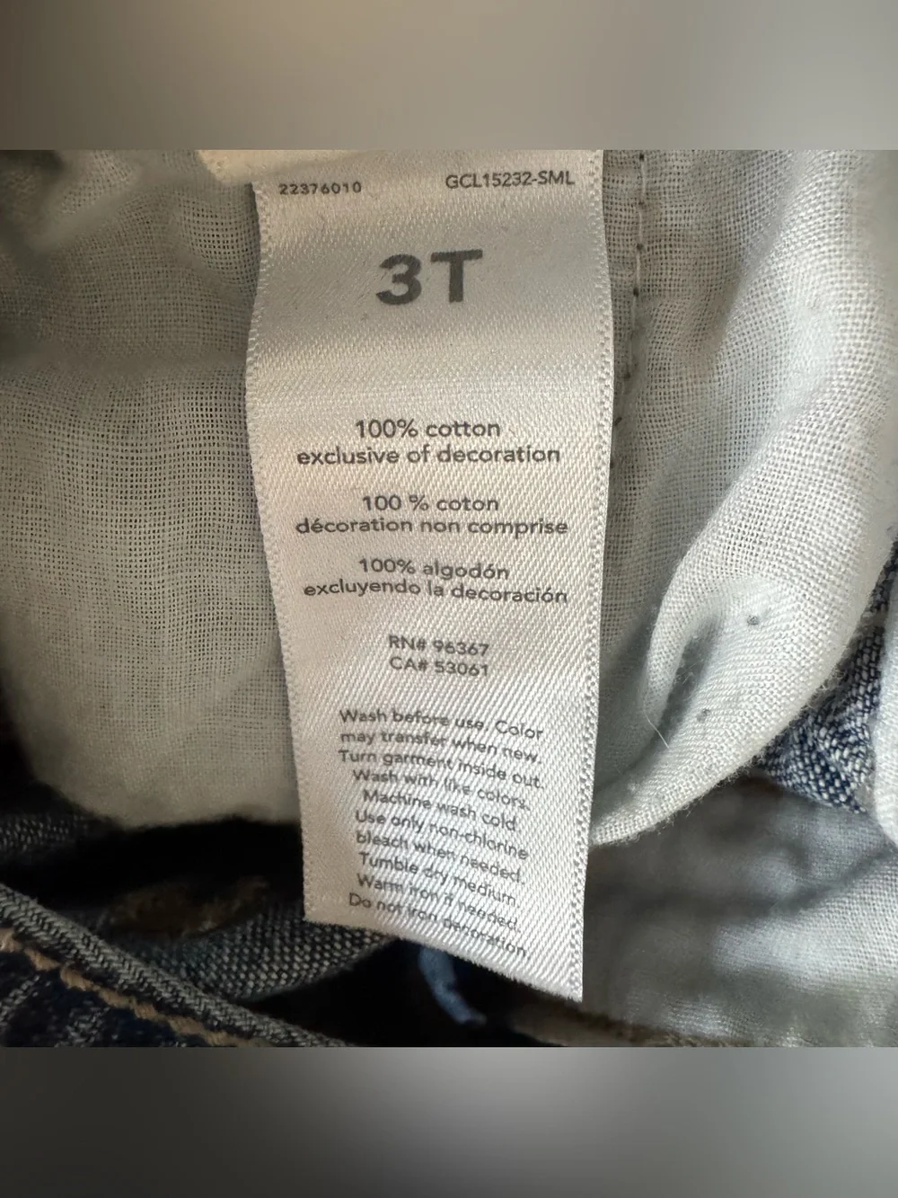 OshKosh Blue Denim Jean Kids Overalls Boys 3T